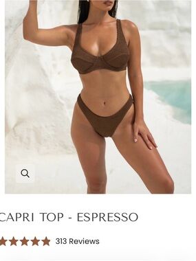 Somerfield Swim Capri Bikini Top Espresso